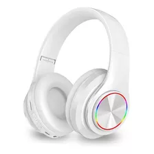 Fones De Ouvido Com Bluetooth Usb E Iluminação De Led Rgb Cor Branco