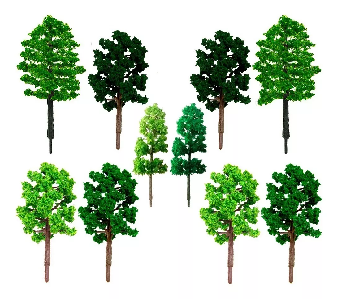 10 Miniaturas Árvores E Pinheiros Maquetes Ferromodelismo