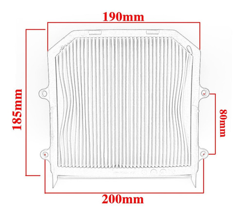 Filtro De Aire Para Motocicleta, Plstico Rojo, Apto Para Foto 2