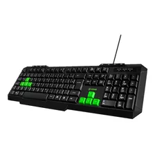 Teclado Gamer Standard Xzone Gtb-01 - Preto E Verde