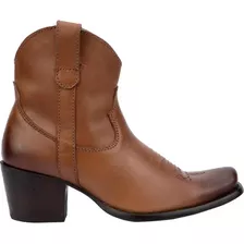 Bota Comoda Vaquera Piel Punta Cuadrada T Bendita Id 1056063