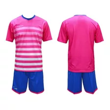 Set Camiseta + Short Ho Soccer Line Fucsia - Azul
