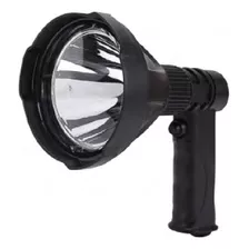 Foco De Mano Reflector Cree Led T6 25w Recargable Color De La Linterna Negro Color De La Luz Blanco