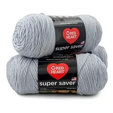 Paquete De 3 Hilos Red Heart Super Saver, Paquete De 3 Gris 