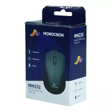 Mouse Com Fio Usb Mn232 Preto 1.5m Dpi 1000 - Monocron