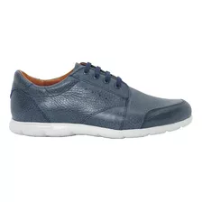 Liquida Saldo Zapatilla Hombre Cuero Azul Floater Base Eva1