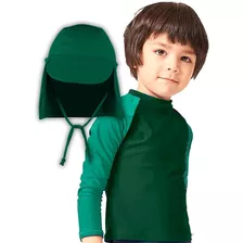 Camisa Infantil C/ Proteção Solar Uv Fps50+ Manga Longa Boné