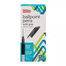 Esfero - Office Depot Grip Ballpoint Pens, Medium Point, 1.0