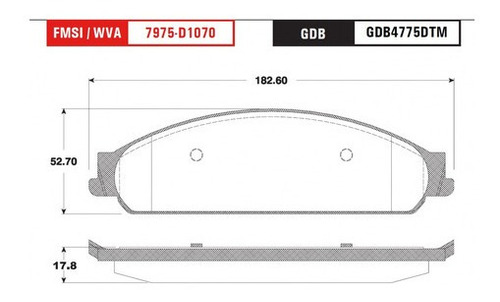 Balata Delantera Ceramica Trw Ford Five Hundred 3.0 2006 Foto 2