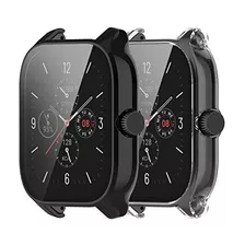 Case Para Smartwatch Amazfit Gts 4 Negro Y Transparente