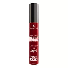 Labial Vogue Cosméticos A Prueba De Besos Resist Color Poderosa Mate