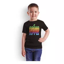 Polera Apple - Niños - Algodón - Dtf - Laut 