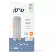 Diaper Genie Signature Pail (gris) Incluye 1 Recambio De Rol