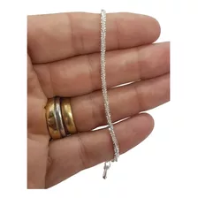 Pulseira Prata Trançada 21 Cm Delicada 1400