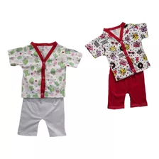 Kit 2 Pijama Bebe Criança Verão Manga Curta Black Friday