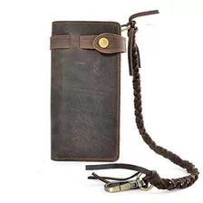 Cartera Para Hombre Con Cadena De Cuero Cartera De Camionero