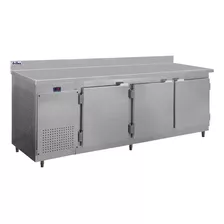 Balcão De Chopp Refrigerado 2,5 M 3 Portas 4 Barris De 50 Lt