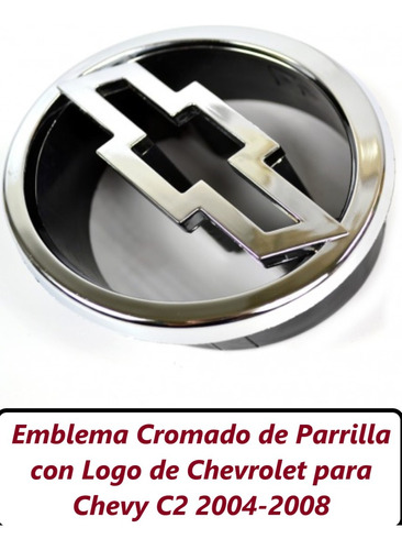 Emblema Cromado D Parrilla Con Logo Chevrolet Chevy C2 04-08 Foto 2