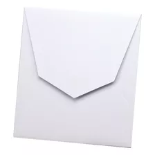 Envelope Bico Diamante 14x15cm - 25 Pç Branco Convite Lindo