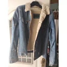 Campera Jeans Hombre Con Corderito Marca Ona Sáez, Talle L