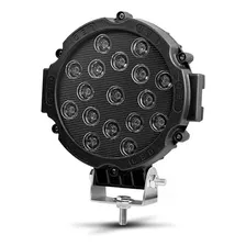 Faro Auxiliar 51w 17 Led Redondo 7 12v 24v Utv 4x4 Camión 