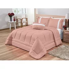 Edredom Oliveira Queen Casa Laura Enxovais Salmão Roupa De Cama Box 4 Peças Elegante Conjunto Premium