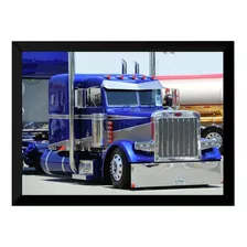 Quadro Decorativo Linda Carreta Smooth Blue Peterbilt