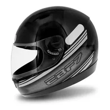 Capacete Fechado Ebf 7 Carbon Preto Prata Cor Preto/prata Tamanho Do Capacete 60