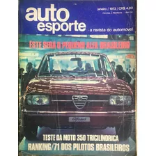 Revista Auto Esporte Nº87 - Janeiro 1972 - Leia A Descrição!