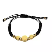 Pulsera San Benito Joyeria Acero Inox Hilo Hombre Mujer