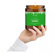 Vela Aromática 200g Vegetal Café Baunilha Bambu Dura Até 56h Fragrância Bamboo