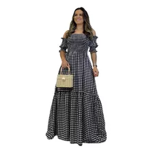 Vestido Longo Feminino Lastex Ciganinha Tomara Que Caia 