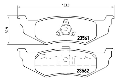 Kit Traseras Balatas Bajos Metales Brembo Neon 98/01 Foto 3