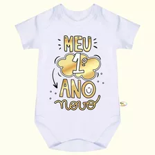 Body Bebê Frases Meu Primeiro Ano Novo F455