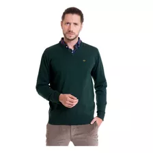 Sweater Cuello V Verde Ingles
