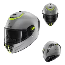 Casco Integral Para Moto Shark Spartan Rs Blank Plata Neon