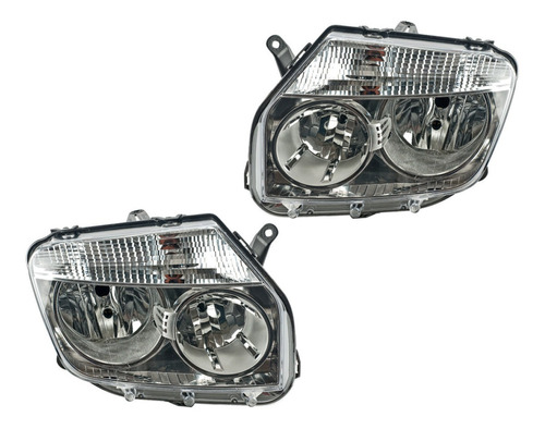 Par De Faros Depo Cromado Renault Duster 13 A 14 Foto 5