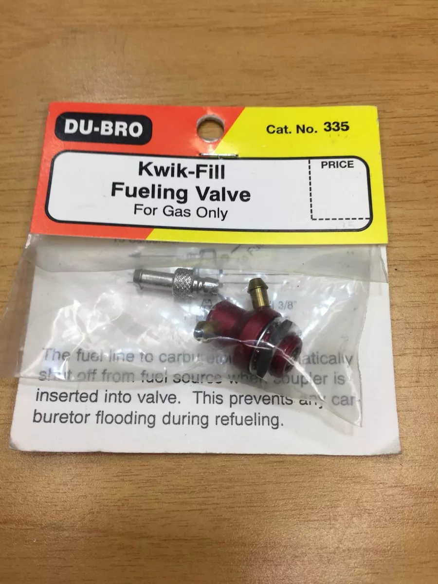 Du-bro Kwik- Fill Fueling Valve For Gas Only No. 335
