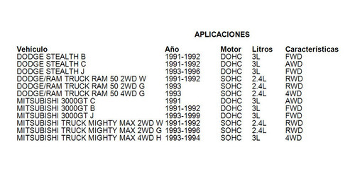 Filtro De Aire Dodge Stealth H 1993 - 1996 3l Mfi Fwd Gas Foto 4