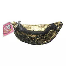 Pochete Feminina Paetê Clio Cg2363 Cor Preto/dourado