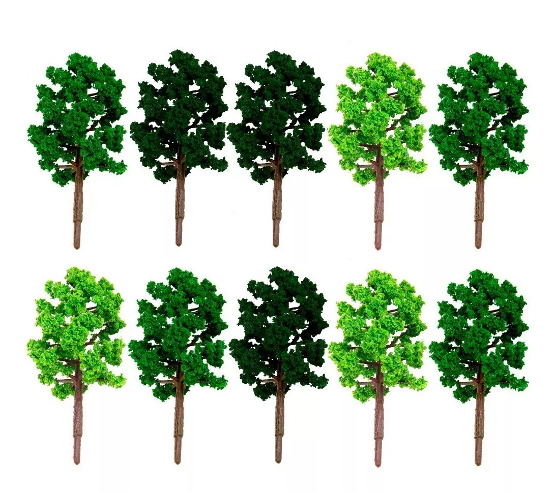 10 Miniaturas Árvores E Pinheiros Maquetes Ferromodelismo