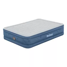 Colchao Inflavel Casal Queen Snugable C/ Bomba Embutida 110v Cor Azul