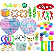 52 Peças Popit Bubble Fidget Sensorial Brinquedos Sensoriais