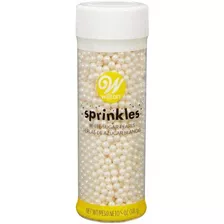 Sprinkles Perlas De Azúcar Color Blanco Wilton