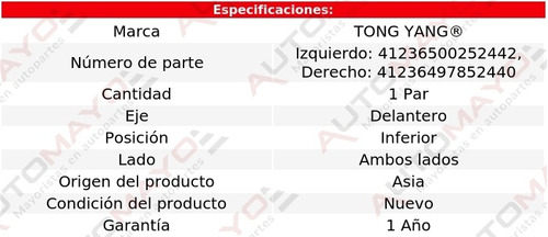 2) Tolvas De Parabrisas Inf Tong Yang Sonoma Gmc 1995-2004 Foto 2