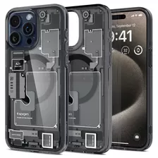 Case Funda Spigen Ultra Hybrid Zero One iPhone 15 Pro Max Color Negro