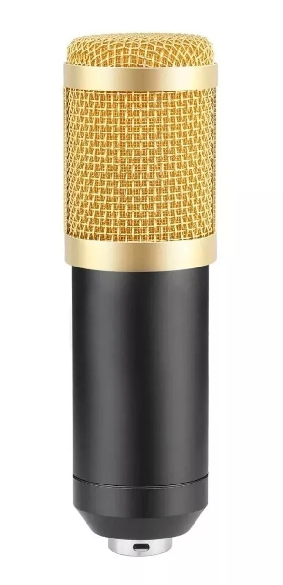 Microfone Hamy Bm-800 Condensador Cardióide Preto/dourado