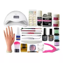 Kit Full Para Uñas Acrílicas + Mano De Practica Silicona