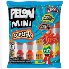 Pelon Pelo Rico Tamarindo Bolsa Con 18 Piezas De 13gr Fiesta Sabores Mix Chamoy Mango Sandía