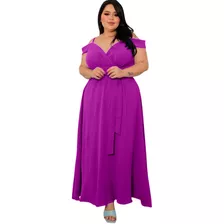 Vestido Festa Feminino Plus Size Exg Gg Madrinha Chic Longo